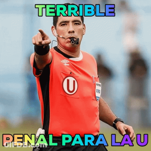 Referee Pointing With Terrible Penal GIF