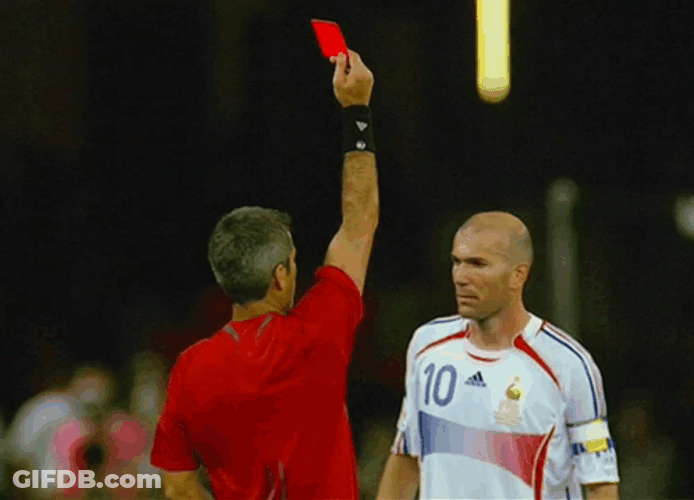 Referee Runs Holding Red Card GIF