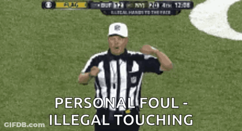 Referee Saying Personal Foul Illegal Touching GIF