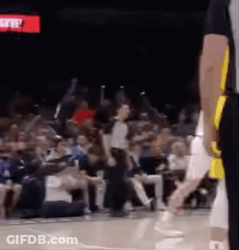 Referee Standing On Basketball Court GIF