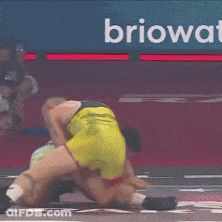 Referee Standing Over Wrestler On Floor GIF