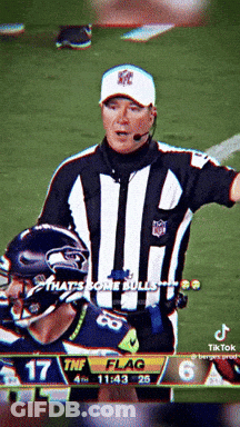 Referee Talking To Football Player On TV GIF