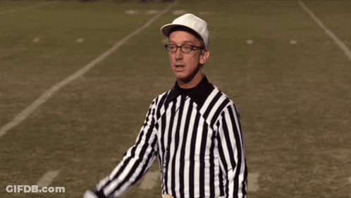 Referee With Glasses And Striped Shirt GIF
