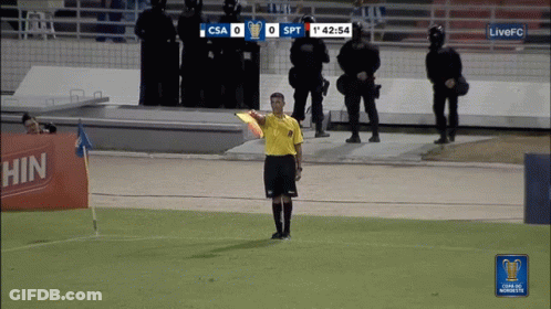 Referee Yellow Card Scoreboard Csa 0 Spt 1 42:54 GIF