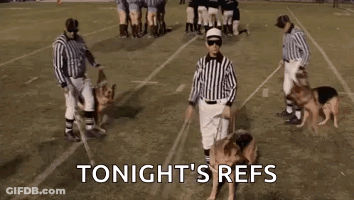 Referees Walking German Shepherds On Field GIF
