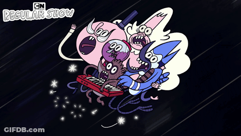 Regular Show Cartoon Characters Poster GIF