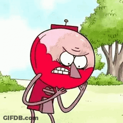 Regular Show Character Standing In Park GIF