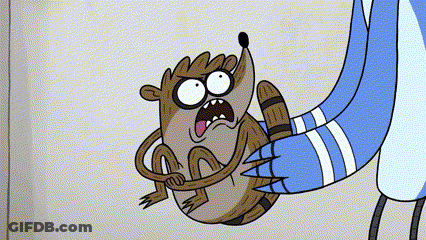 Regular Show Characters Standing Together GIF
