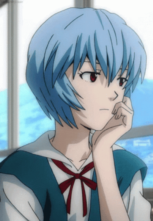 Rei Ayanami Bored Look GIF