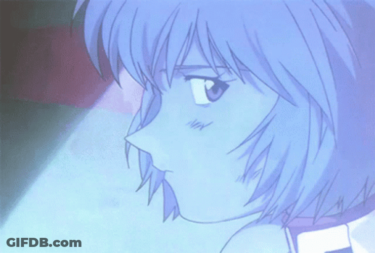 Rei Ayanami Doing Side-Eye GIF