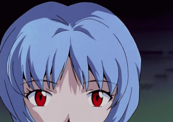 Rei Ayanami Fierce Eyes GIF