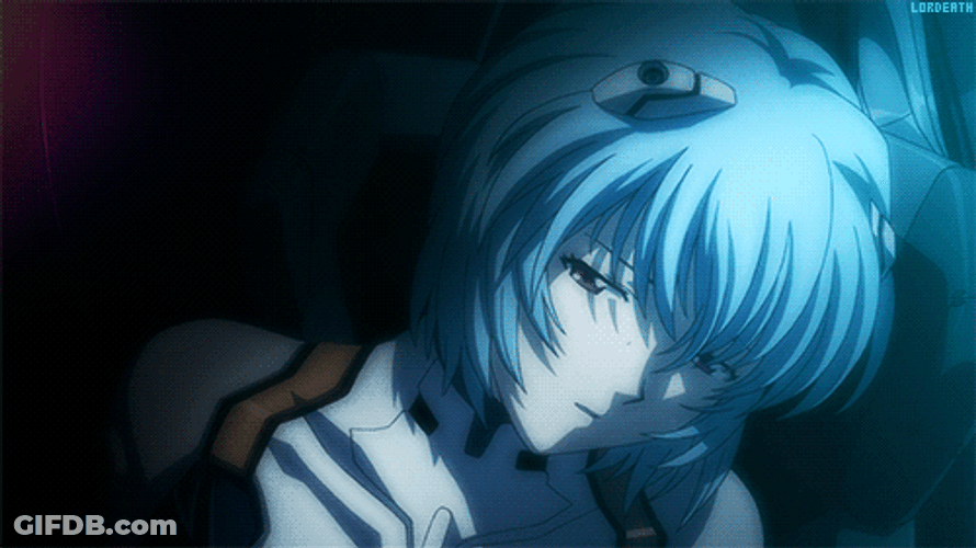 Rei Ayanami Gaining Consciousness GIF