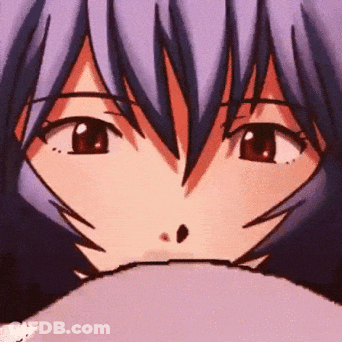 Rei Ayanami Looking At Doll GIF