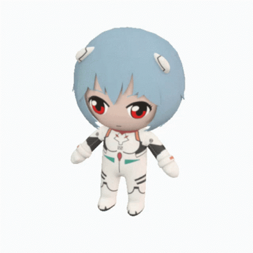 Rei Ayanami Plush Swirling And Twirling GIF