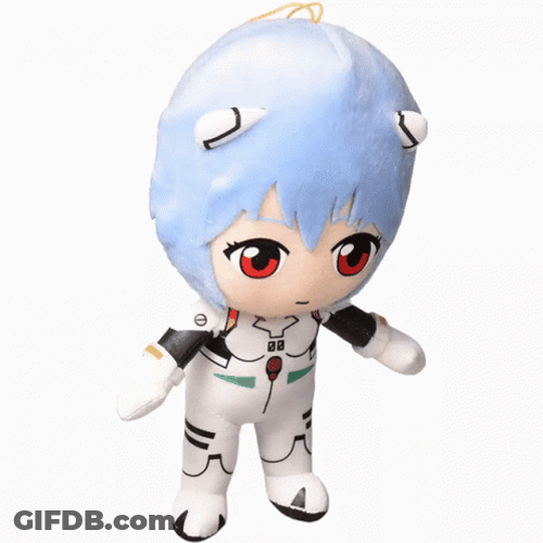 Rei Ayanami Plush Toy GIF