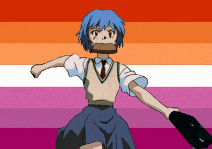 Rei Ayanami Running Fast GIF