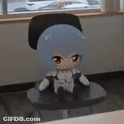 Rei Ayanami Small Doll Version GIF