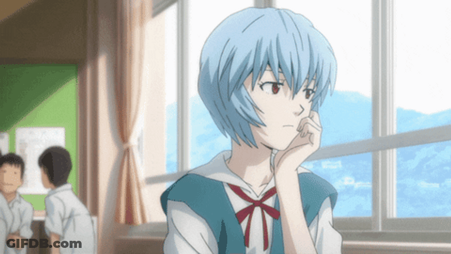 Rei Ayanami Staring At Window GIF