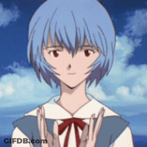 Rei Ayanami Timid Applause GIF