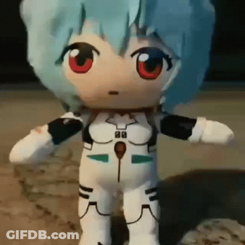 Rei Plush Stop Motion Falling Down GIF