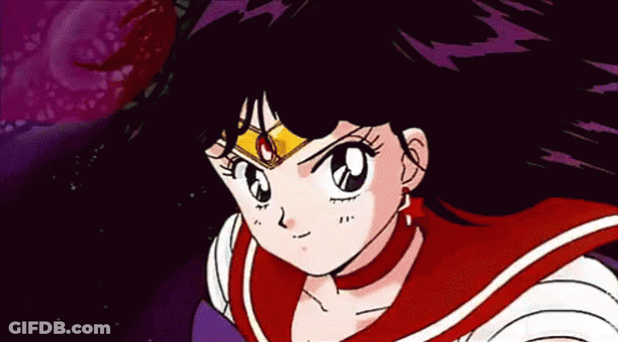 Rei Sailor Mars Fight Anime GIF