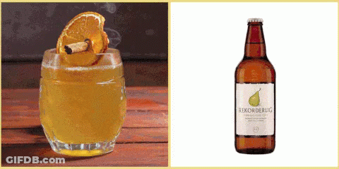Rekorderlig Bottle Next To Glass GIF