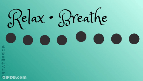 Relax Breathe Text On Blue Dotted Background GIF