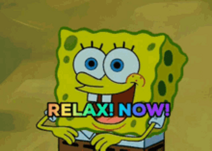 Relax Spongebob Rainbow Cute Eyes GIF
