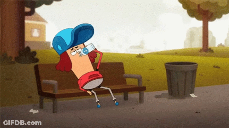 Relaxing At The Bench GIF