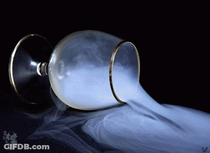 Relaxing Champagne Glass Smoke GIF