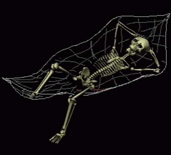 Relaxing Skeleton In Swing GIF