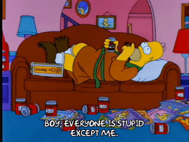 Relaxing Smoke Homer Simpsons GIF