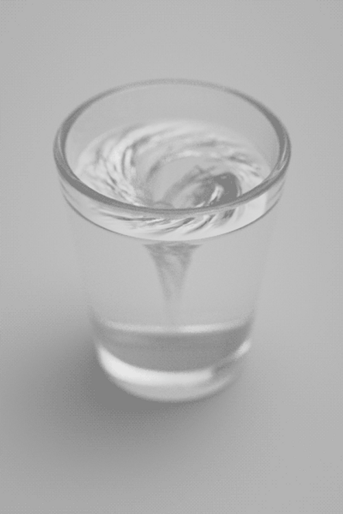 Relaxing Water Spinning In Glass GIF