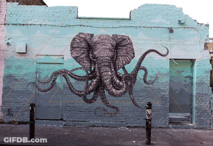 Release The Kraken Elephant Head GIF