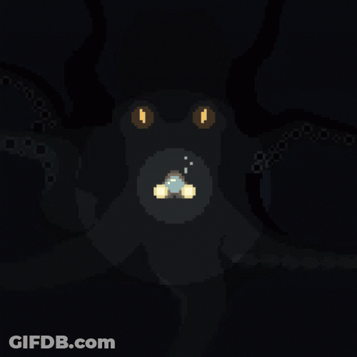 Release The Kraken Glowing Undersea Monster GIF