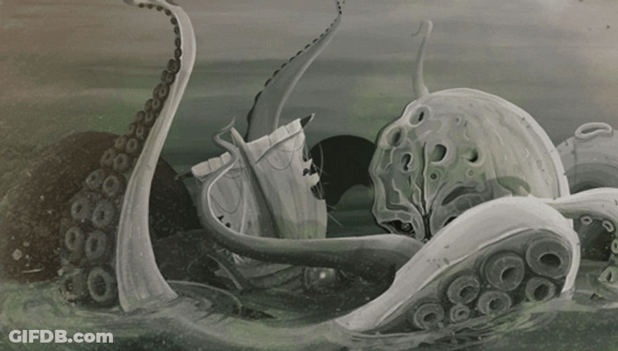 Release The Kraken Monster Animation GIF