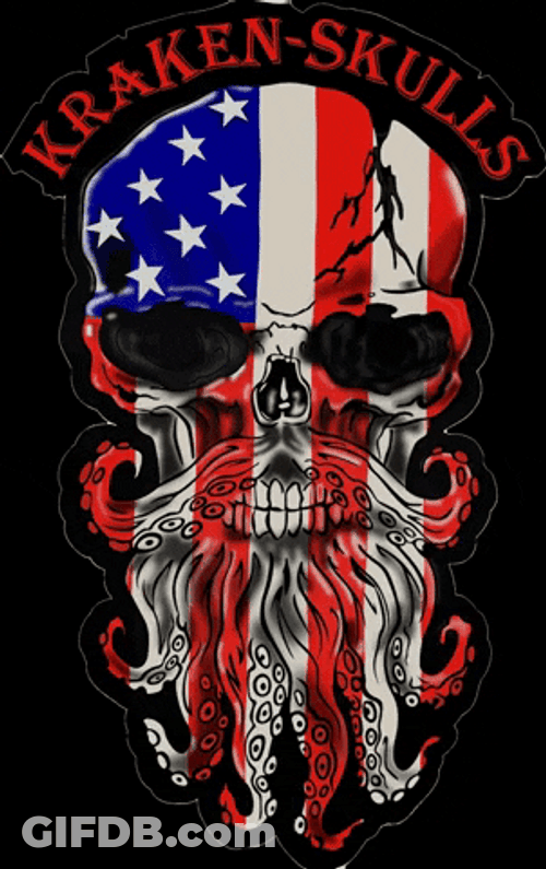 Release The Kraken Skull GIF