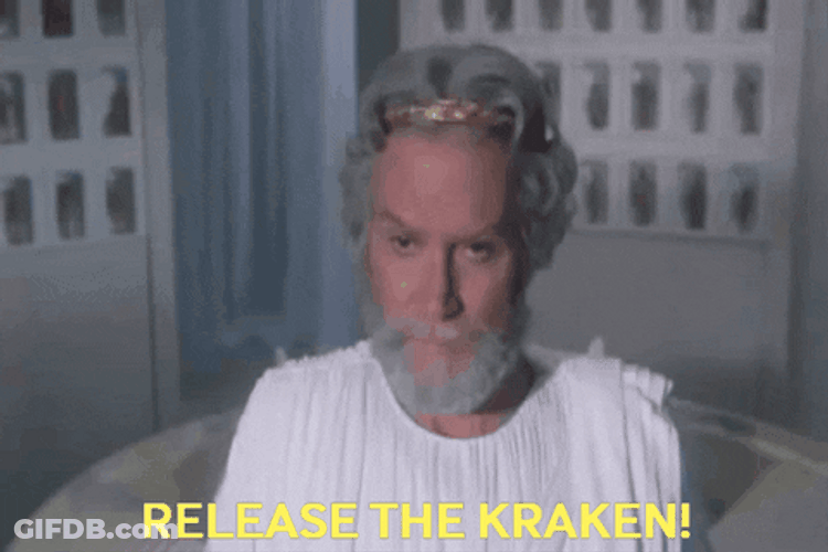 Release The Kraken Vintage Shot GIF