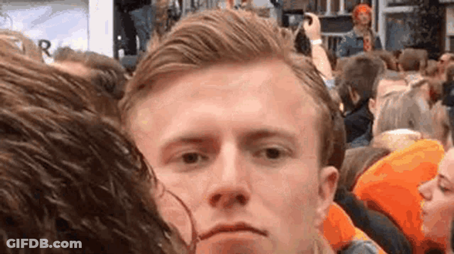 Relief Crowd Guy Sigh Reaction GIF