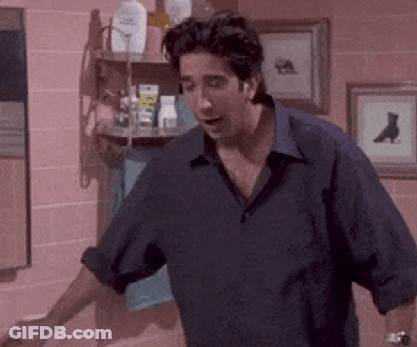 Relief Happy Ross Geller Friends GIF