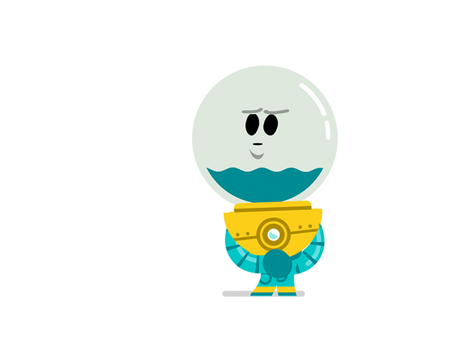 Relief Tinkle Robot Motion Graphics GIF