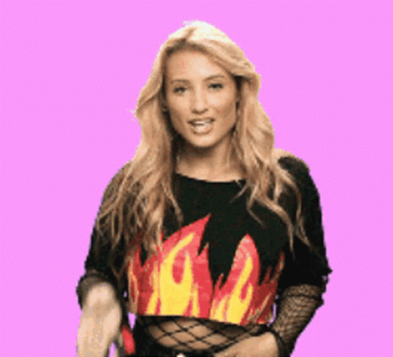 Relieved Girl Pink Phew Nice GIF