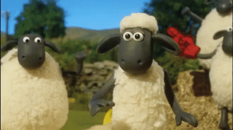 Relieved Shaun The Sheep Phew GIF
