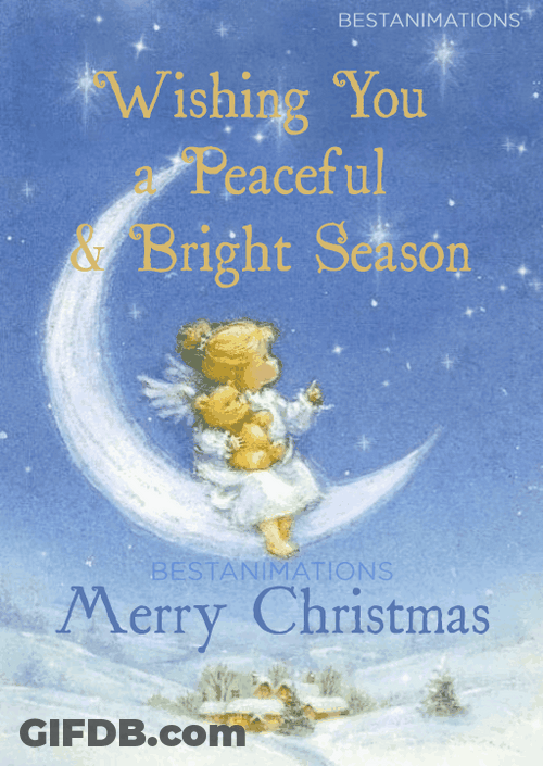 Religious Christmas Angel In Sky GIF