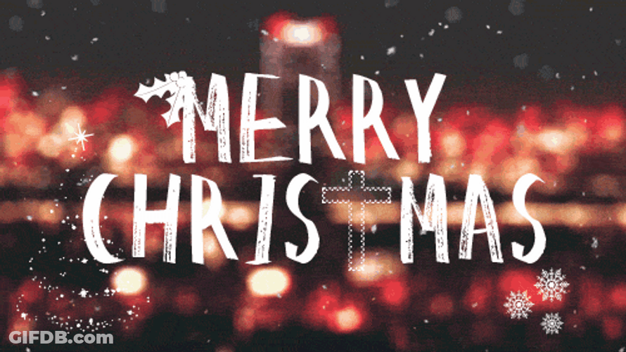 Religious Christmas Cross Digital Text GIF
