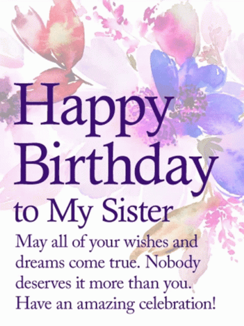 Religious Happy Birthday To My Sister Dreams GIF