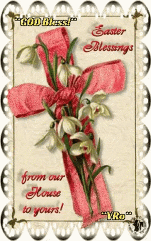 Religious Happy Easter God Bless Graphic Design GIF