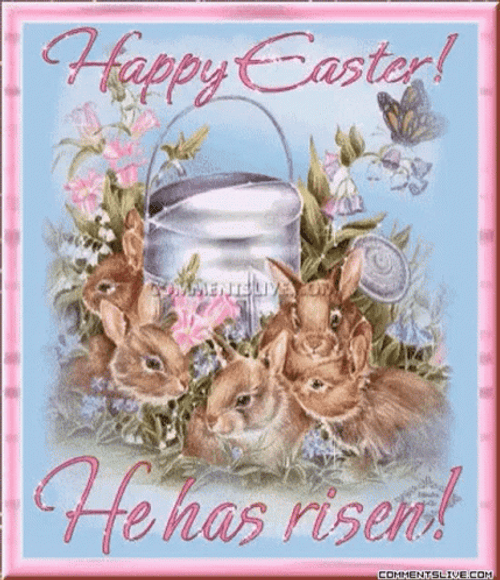 Religious Happy Easter He Has Risen GIF