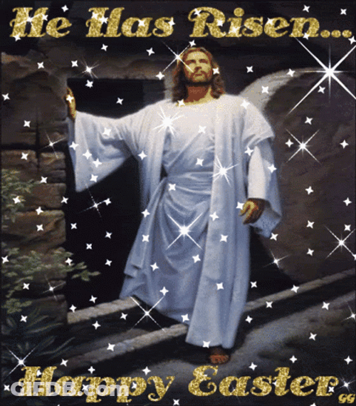 Religious Happy Easter Jesus Has Risen GIF