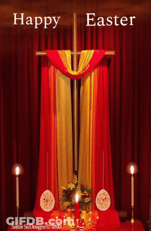 Religious Happy Easter Sacred Cross GIF